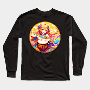 Djembe Anime girl Long Sleeve T-Shirt